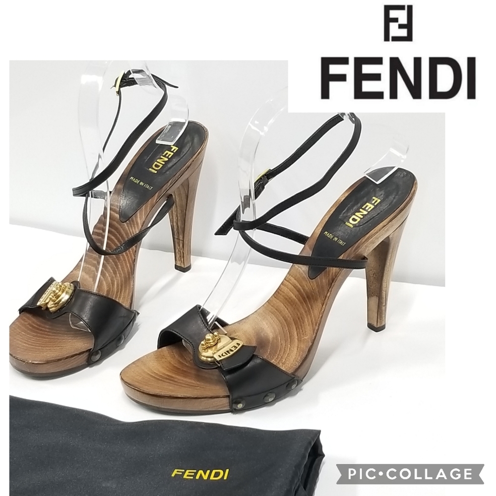 Gorgeous Authentic Fendi Strappy clogs heels  sandals